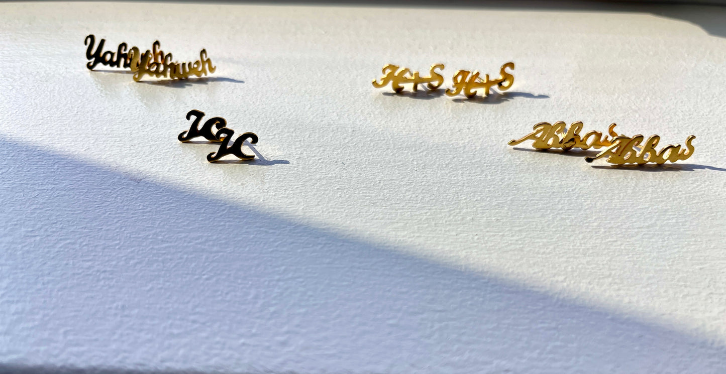 ABBA 18K GOLD STUDS