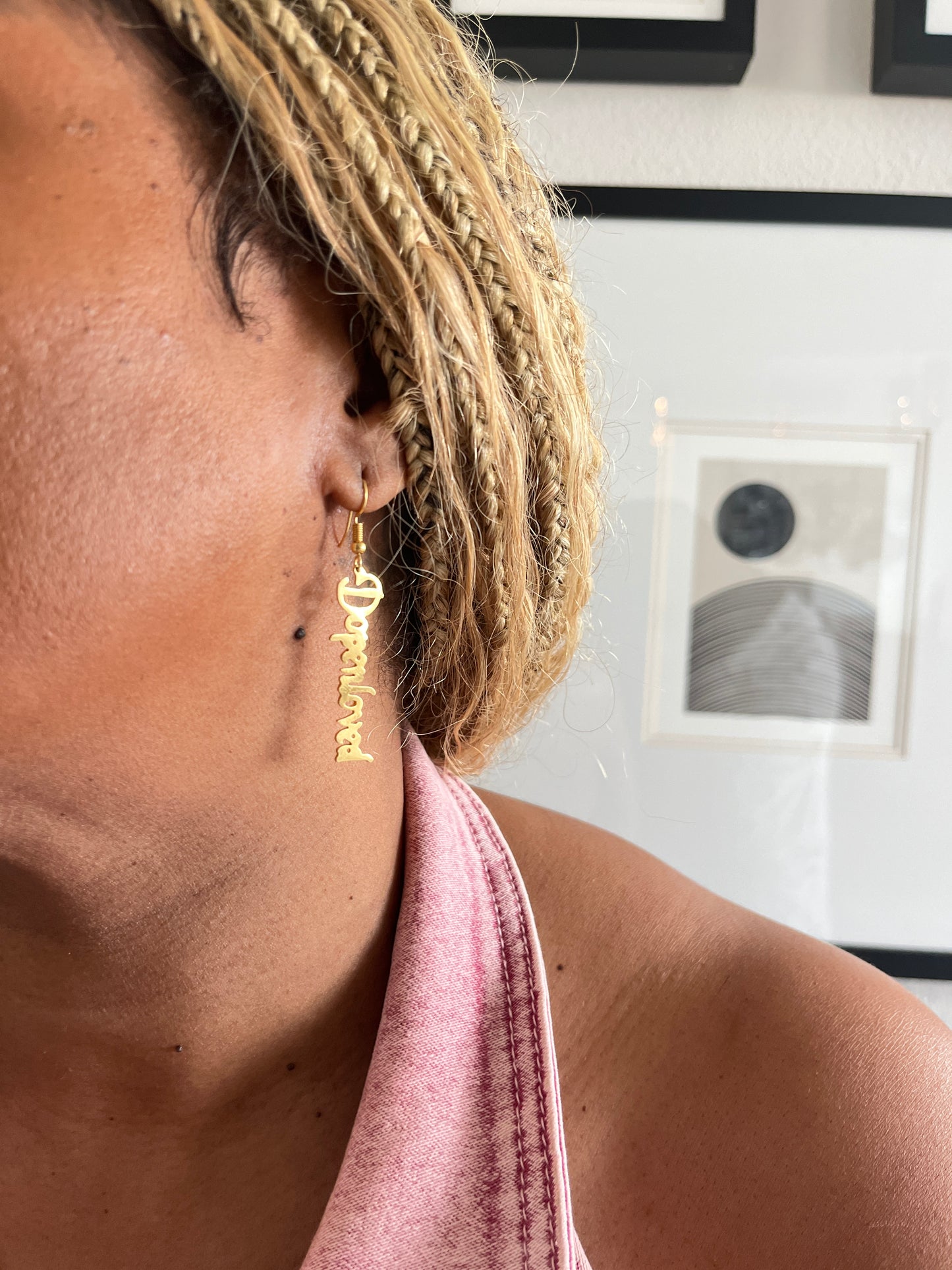 DOPE N LOVED 18K GOLD DROP EARRINGS